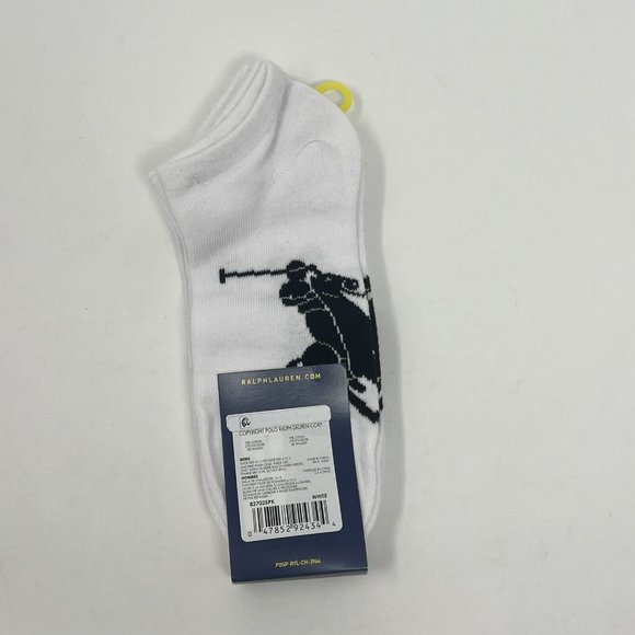Polo Ralph Lauren Men's Socks, Athletic Big Pony Polo, 3-Pack, Low Cut Sz 10-13 - Picture 4 of 4